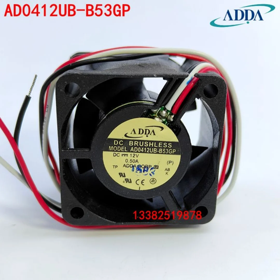ADDA AD0412UB-B53GP DC 12V 0.50A 40x40x28mm 3-Wire Server Cooling Fan