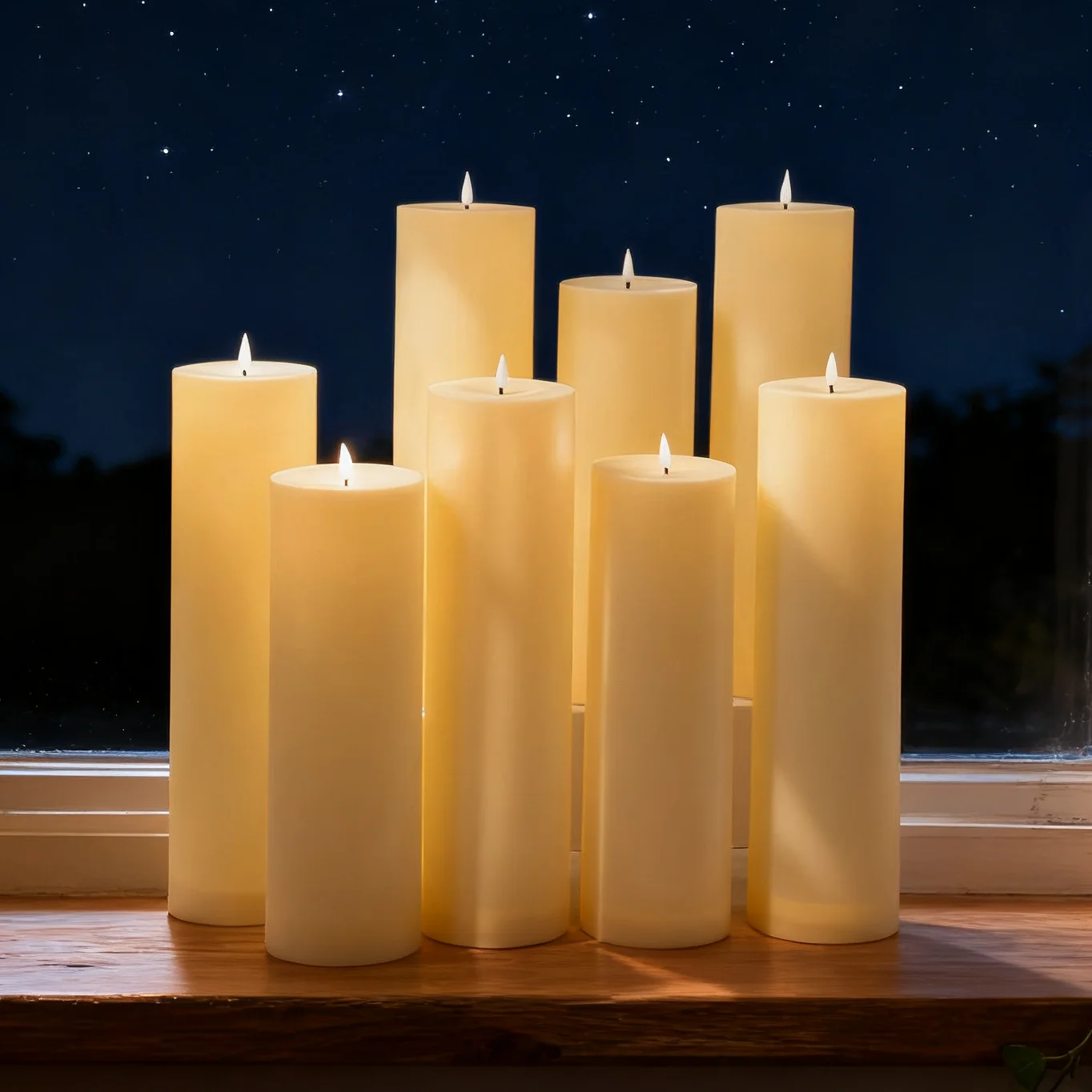 Large size  LED Electronic Candle Light Smokeless Lighting Birthday Hotel Wedding Decoration Scene Layout Props Candle Light