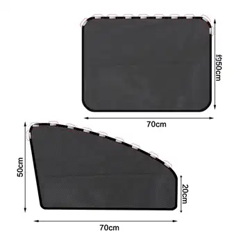 Magnetická clona do auta, sluneční clona s UV ochranou, sluneční clona do auta, boční okno, letní ochranná fólie do auta, síťovaná sluneční clona 8 nejlepší prodej magnetická okenní fólie - №3