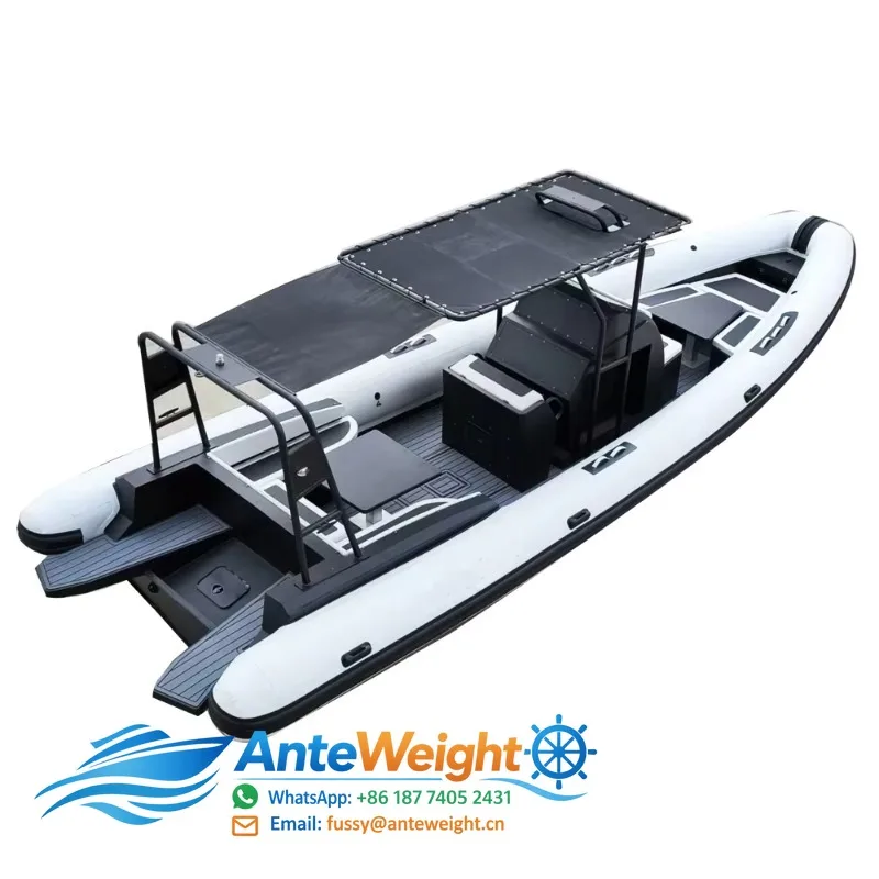 860cm Deep V Hull Aluminum Inflatable Fishing Sport Yacht Boat with Drifting & Diver Features 19 Person Capacity