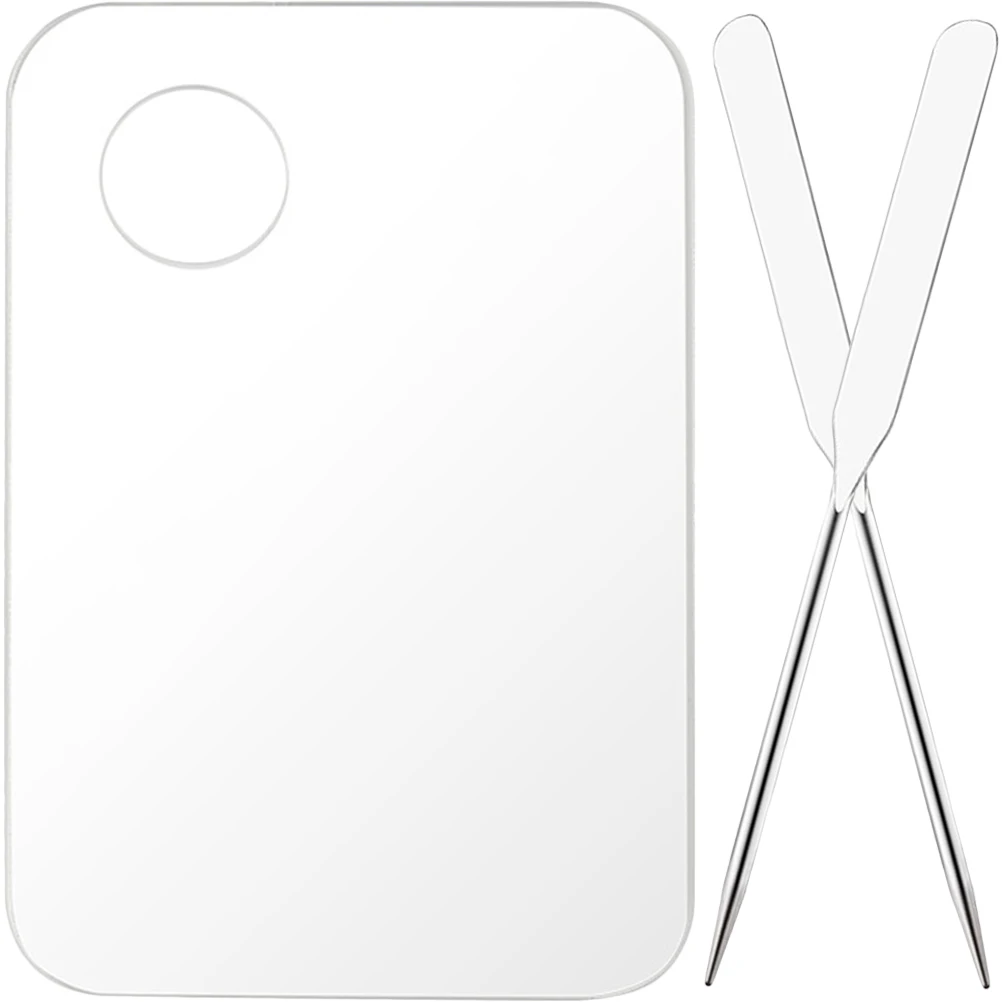 

Compact Makeup Palette Mixing Tray Spatula Foundation Pigment Acrylic Watercolor Tool for Artists Salon Color Board