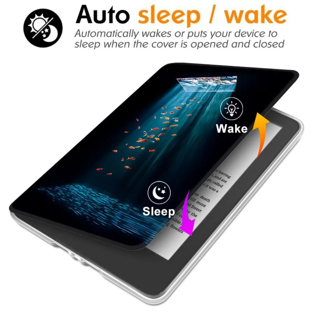 Hand Support e-Reader Case Acrylic Auto Wake/Sleep Smart Cover Clear for Kindle Paperwhite 12th Gen/ Colorsoft 2024 7 inch