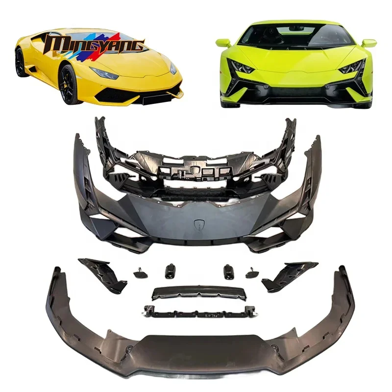 PP plastic Car Bumpers Front Lip 2024 Tecnica Conversion Kit Bodykit For Lamb orghini Hura can Tecn ica 2014-2023 Body Kit