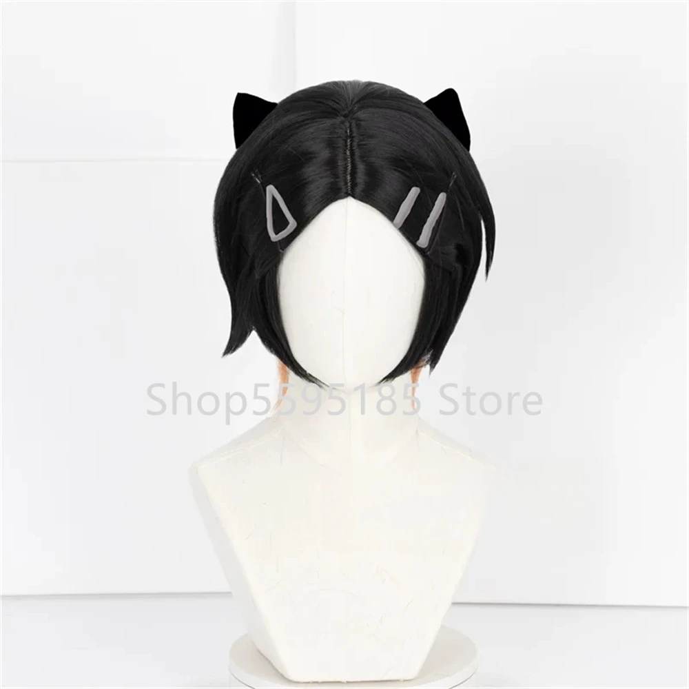VALORANT Hero Clove Cosplay Wig Short Gradient Heat Resistant Hair Pelucas Halloween Comic Con Role Play Wig