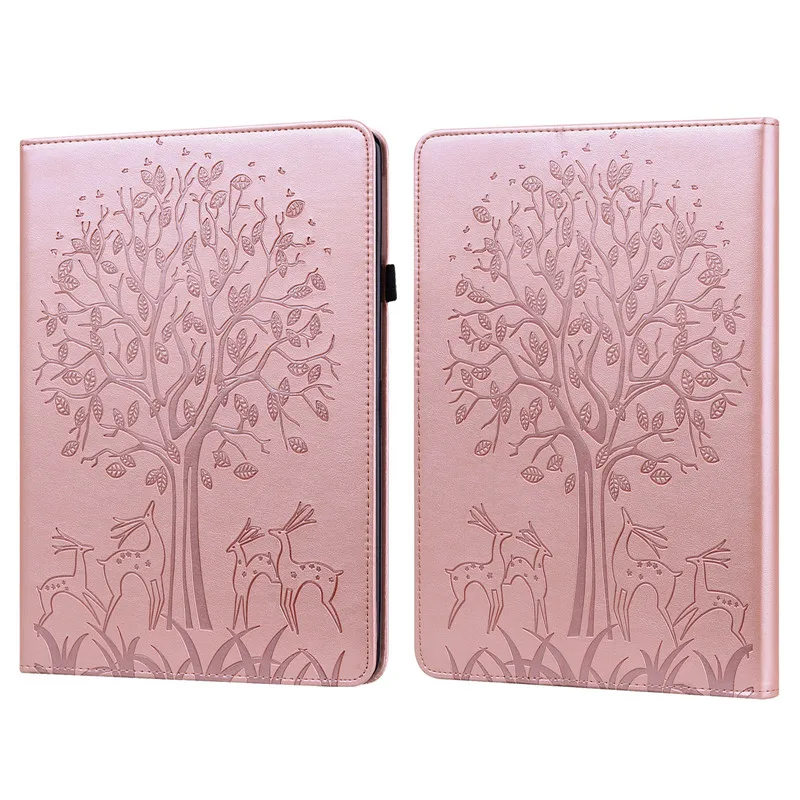 Embossed Tree Deer Flip Cover for Etui Kindle Paperwhite 5 Wallet Tablet Funda for Kindle Paperwhite 2021 11th Generation Case