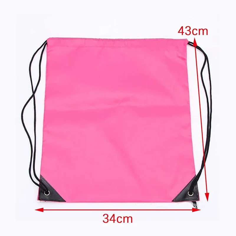 Drawstring mochila com tira reflexiva, sacos de Cinch, escola, ioga, esporte, ginásio, viajando, a granel, 1pc