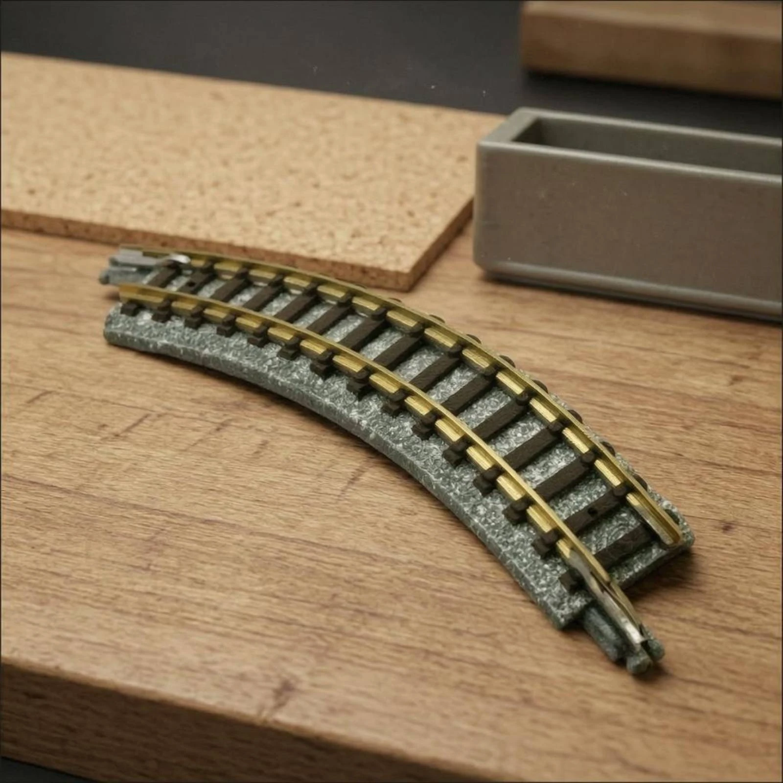 

N Scale Curved Track Highly Detailed Curved Track Section Model Railroad Simple Assembly Easy Setup