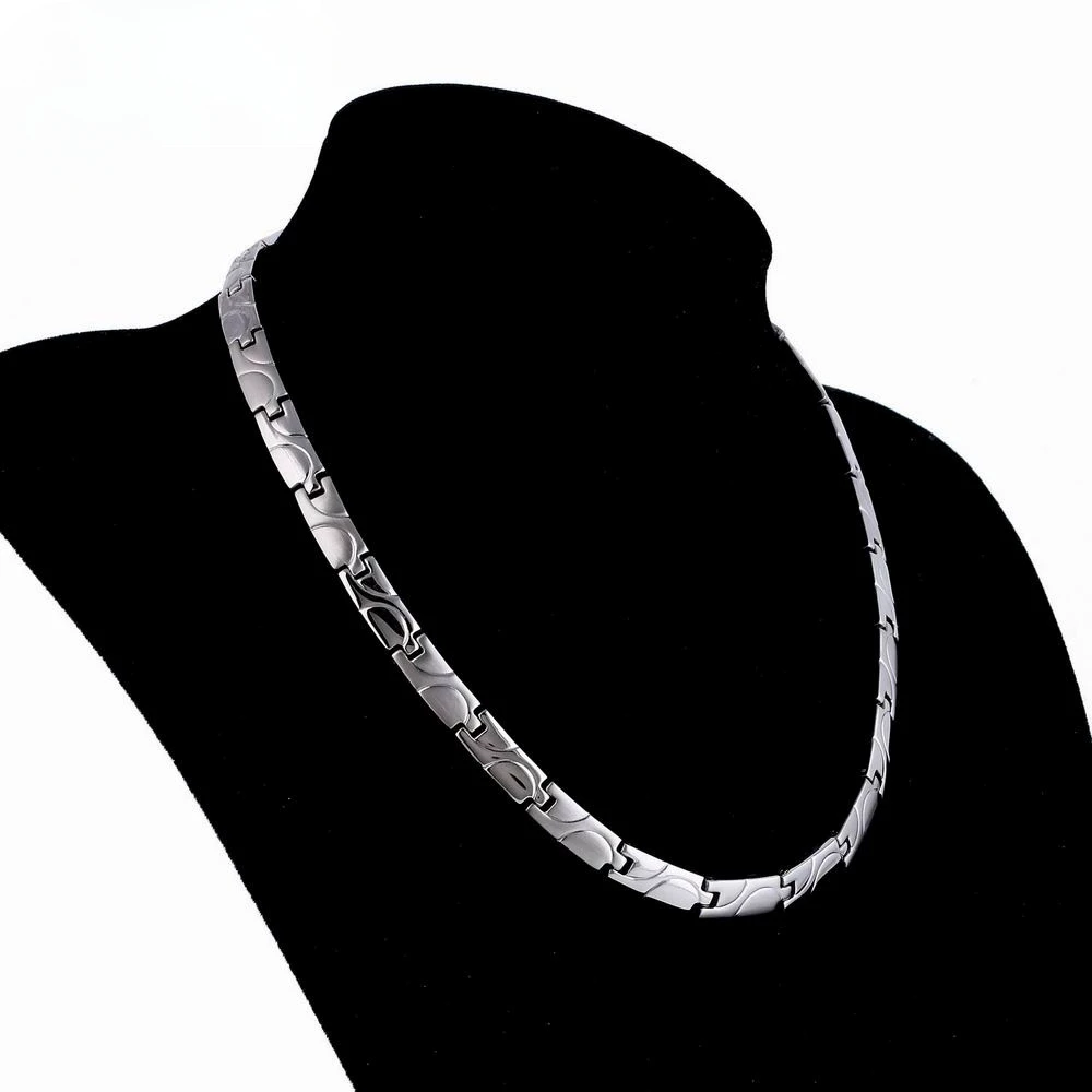 

Titanium Steel Men's Necklace Collar Simple Design Stainless Steel Magnetic Necklaces