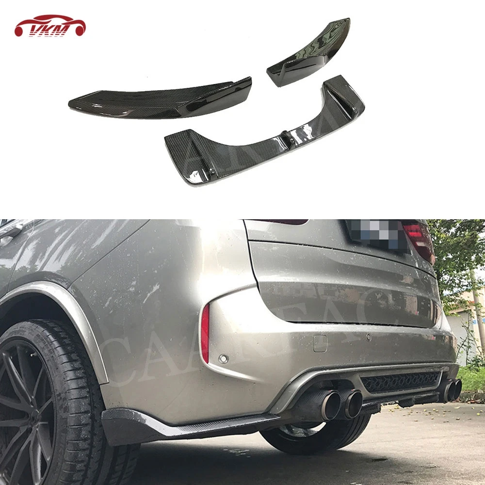 

For BMW X5M F85 X6M F86 Rear Bumper Lip Diffuser Splitters Flaps HM Style Carbon fiber FRP Bumper Protector 2015-2018