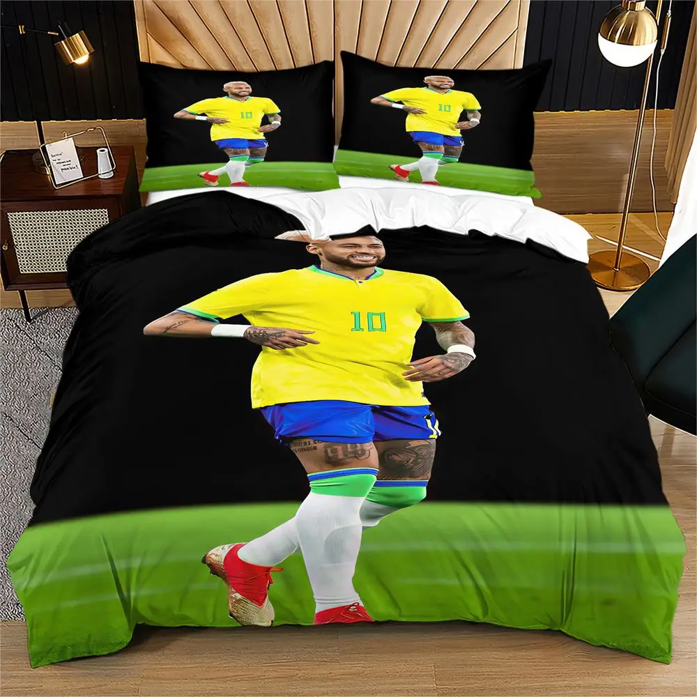 Blonde Athlete Yellow Jersey Print Duvet Cover Set Comforter Cover Bedding Set No Filler Sports Lover Leisure Room Bedding