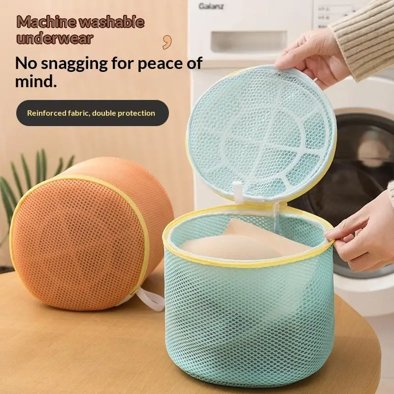 Reusable Mesh Laundry Bag Anti‑Deformation Structure Smooth Zipper For Washing Bras Delicate Clothes