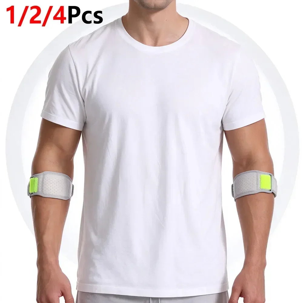 1/2/4Pcs Breathable Tennis Elbow Brace with Shock Pad,Adjustable Buckle & Extended Velcro,Forearm Support Band for Epicondylitis