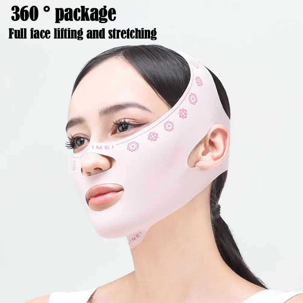 Shaper facial elástico respirável para mulheres, bandagem emagrecedora, shaper facial linha V, cinto de elevação, massageador facial, alça para queixo e bochecha, cuidados com a pele