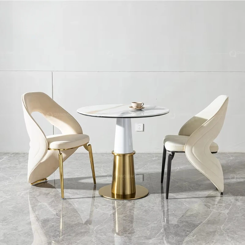 

Customized small round table hotel office reception balcony casual restaurant coffee table