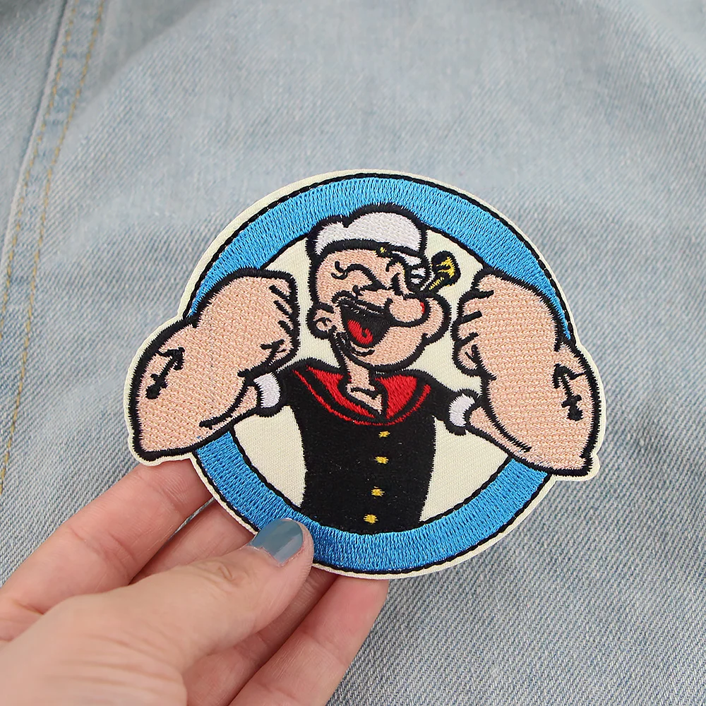 Cartoon Character Patch Embroidered Patches For Clothing Stickers Stripes Cartoon Patch Iron On Patches On Clothes Decor