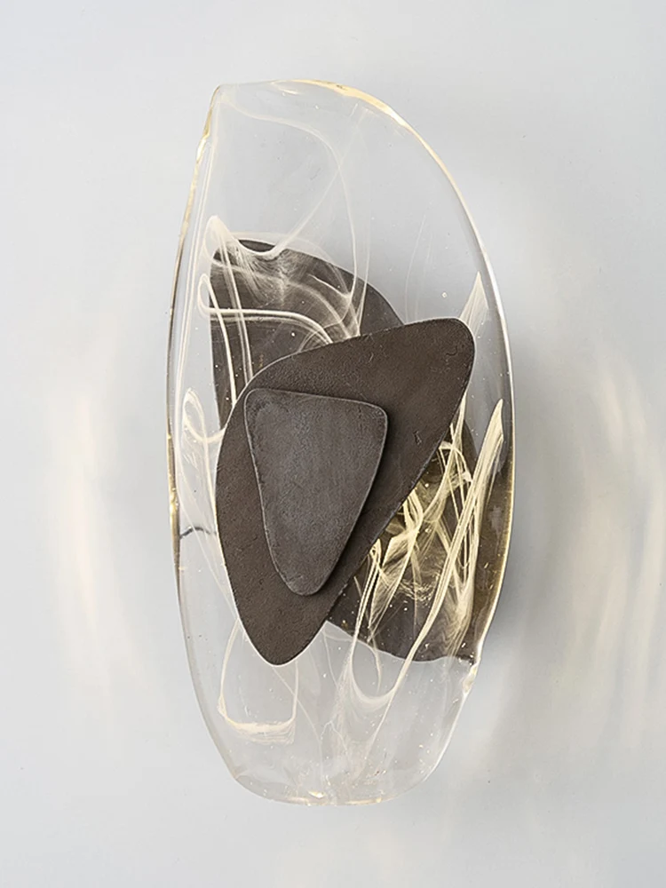 ما بعد الحداثة كريستال ضوء فاخر السرير الجدار مصباح الإبداعية حجر دراسة مصباح غرفة النوم غرفة المعيشة أريكة التلفزيون حائط الخلفية