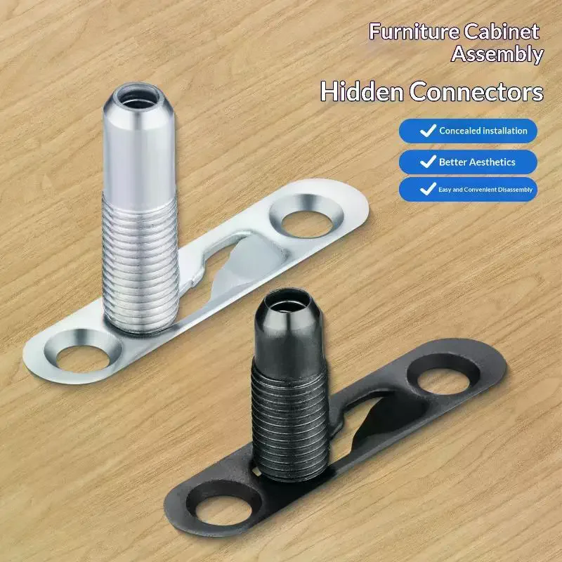5 Set Elastic Invisible Connector Panel Furniture Connectors Cabinet 2-in-1