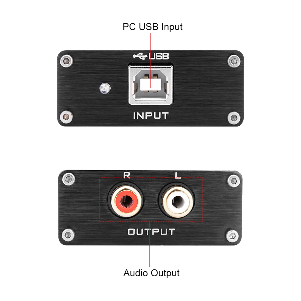 Dekoder Audio HIFI USB Sound Card Decoding, mendukung 32Bit 384KHz untuk Power Amplifier Home Theater