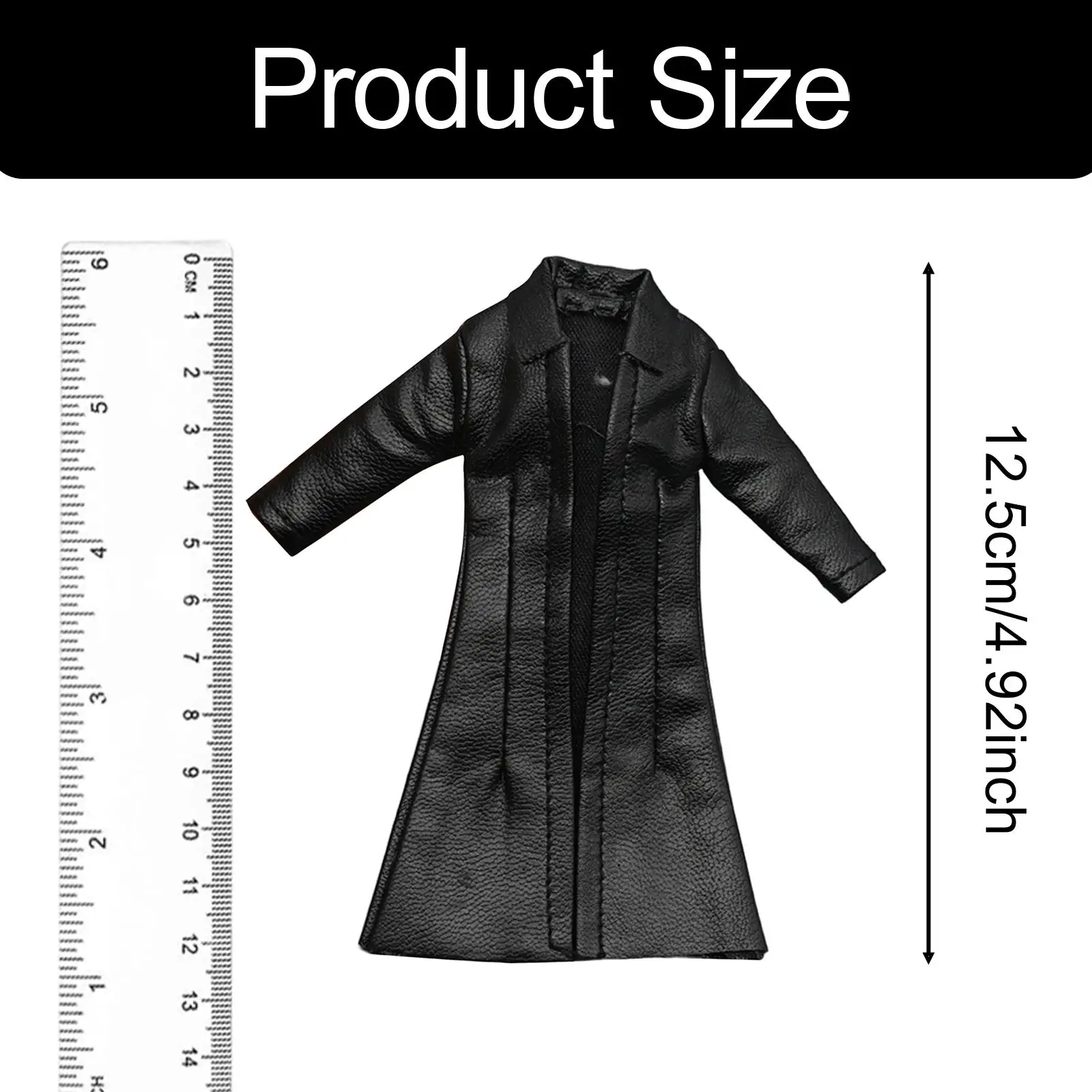 1:12 Action Figures Cappotto Alla moda Bambini Adulti Regali PU Pelle fatta a mano Vestiti per bambole Abbigliamento in miniatura Cappotto per bambola da 6 "