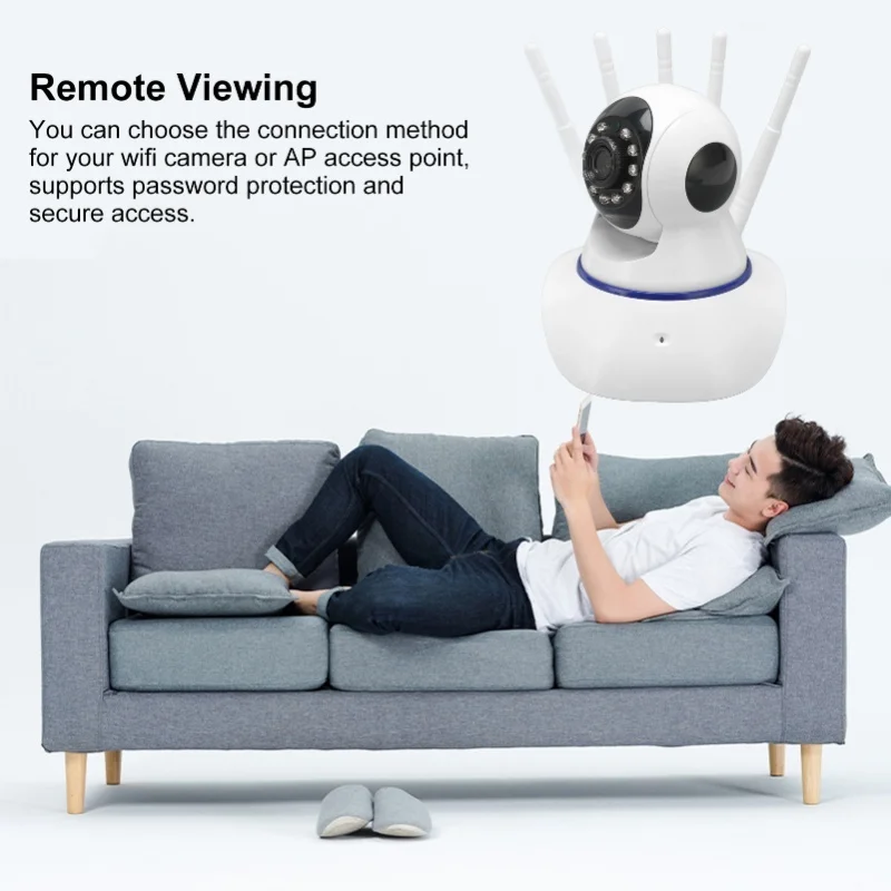Wifi Wireless Camera 2 Way Talk High Definition Night Vision For Indoor Outdoor  Wide Voltage