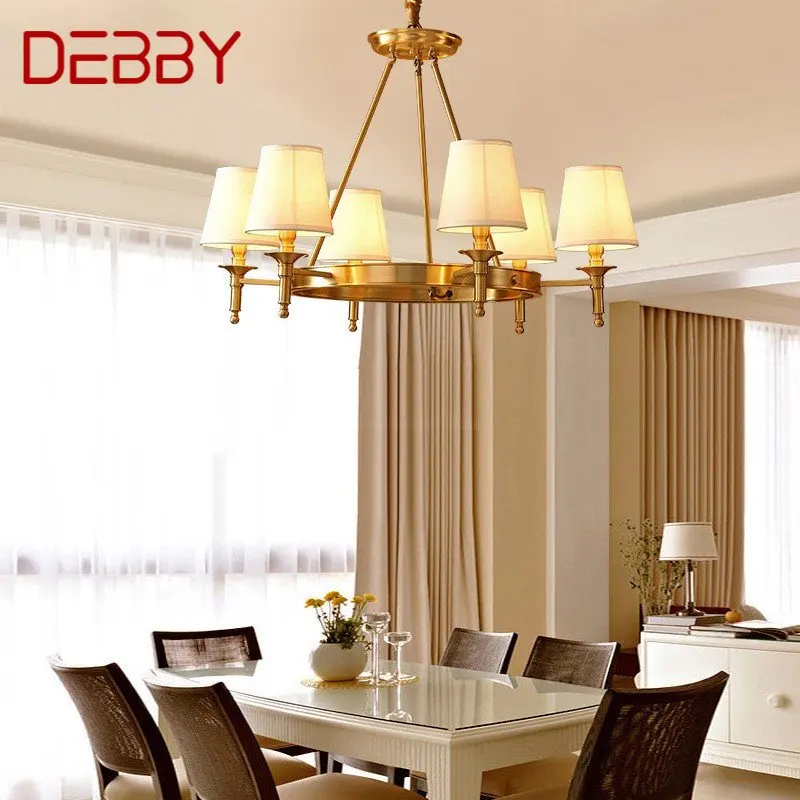 

DEBBY Brass Chandeliers Lamp Contemporary Luxury LED Pendant Light for Home Living Room Bedroom Fixtures