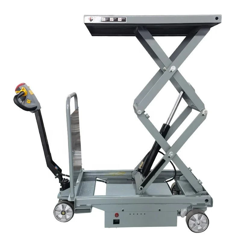 Electric Mobile Lift Table Easy to Move and Control Portable Mobile Platform Use Indoor or Outdoor Turntable Lift Table