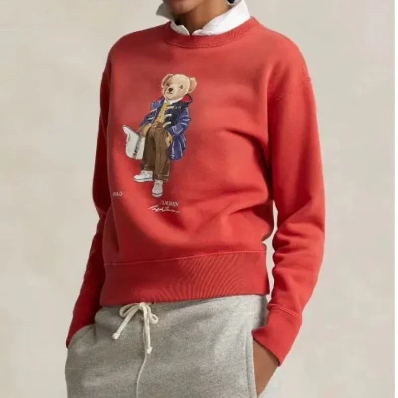 الخريف والشتاء أزياء المرأة الجديدة مقنعين طاقم الرقبة البلوز الاتجاه طباعة فضفاضة كبيرة الحجم أعلى قميص قطني بكم طويل