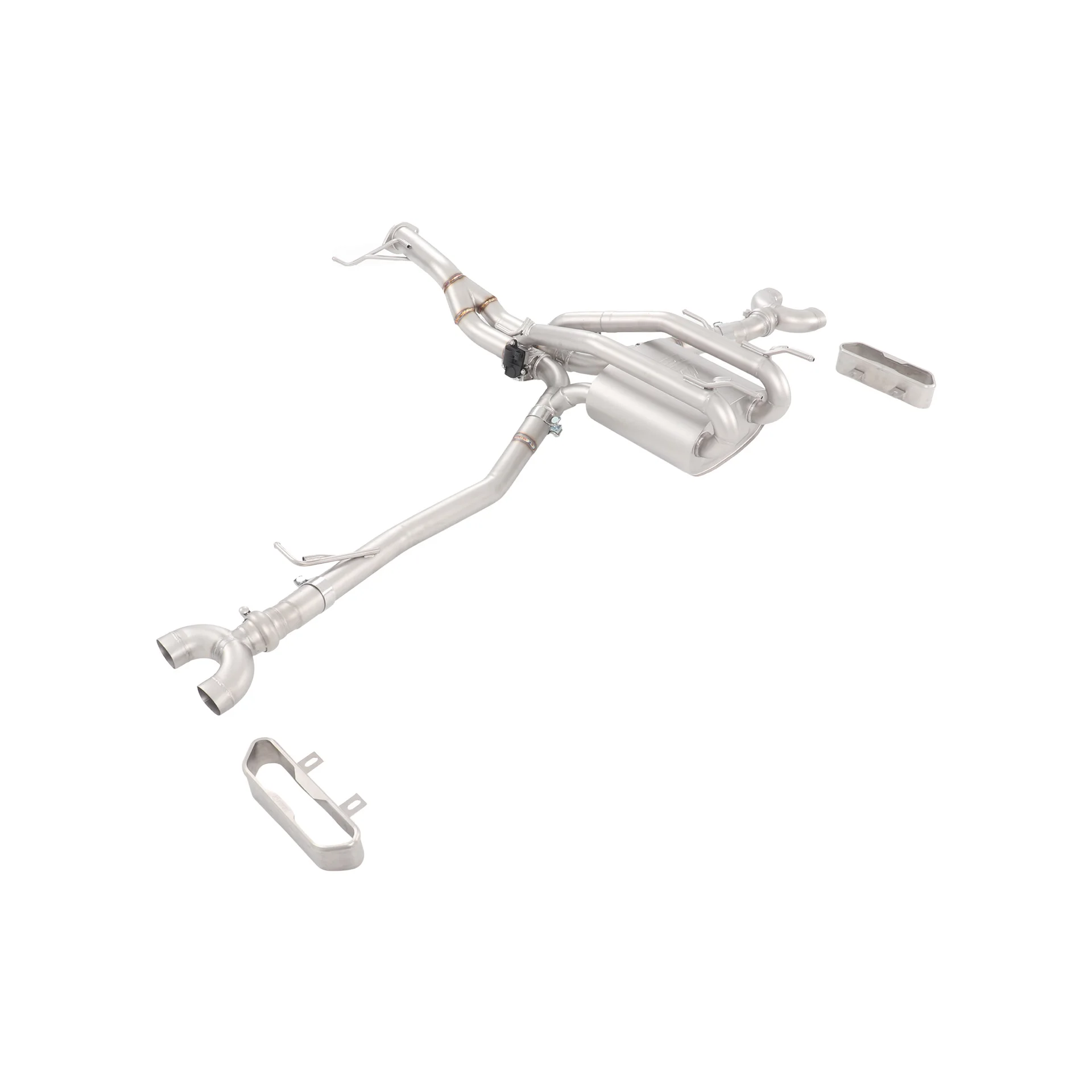 YT Exhaust Pipe with Double-sided Side Outlets and Valves for the Mid Tail Section of Tank 300 2.0T