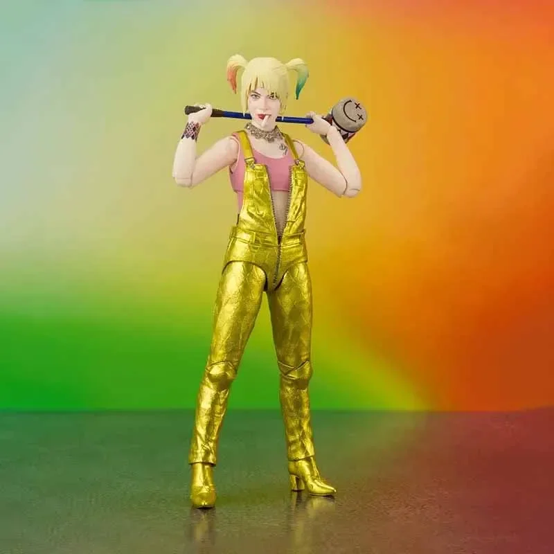 Bandai Birds of Prey Anime Figure SHF Harley Quinn Action Figure Collectibles Model High Poseability Toys For Boys Gift