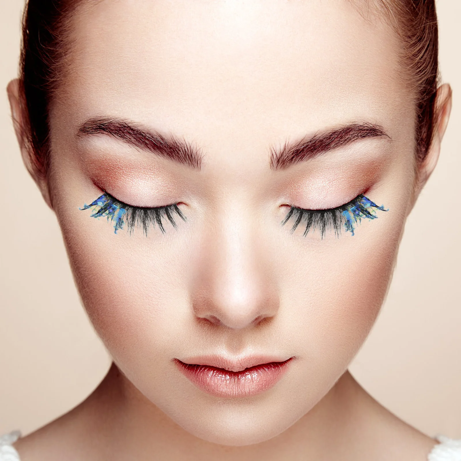 3 أزواج من الرموش الصناعية اللامعة ذات الألوان الطويلة لحفلات التاريخ، رموش صناعية أطول للعين #6