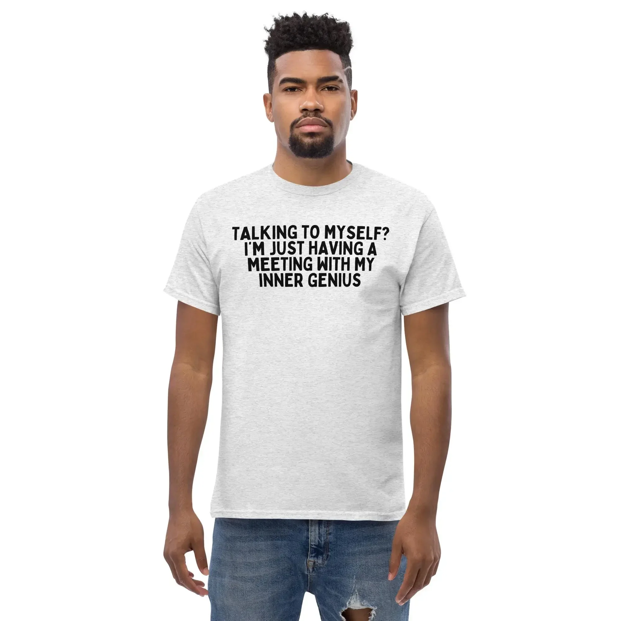 Débloquez votre génie intérieur, t-shirt avec citation amusante, célébrez la brillance, noir
