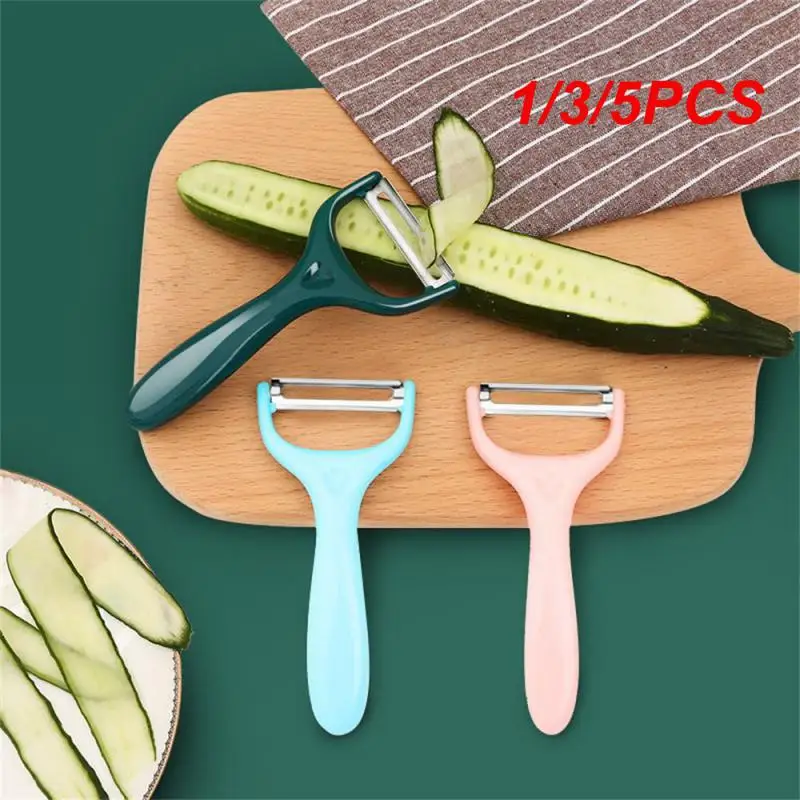 1/3/5PCS Fruit And Vegetable Peelers Durable Long Handle Household Products Stainless Steel Paring Knife Efficient Sharp Blade