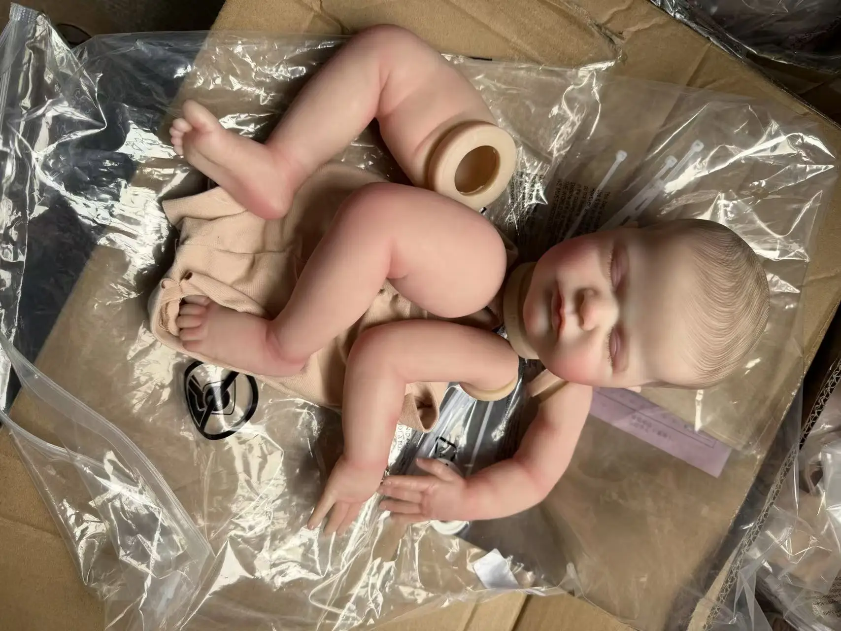 18inch Reborn Doll Kit Max Sleeping Baby Doll Already Painted Kits DIY Doll Parts 3D Skin Tone Muñecas Kit Bebe Reborn - view 5