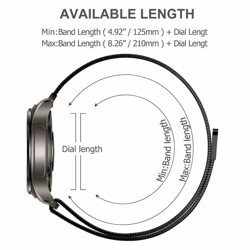 No Gaps Band For Samsung Galaxy Watch 7/6/4/5 pro 44mm 40mm 20mm Milanese Loop Bracelet Galaxy Watch 4-6 classic 43mm 47mm Band