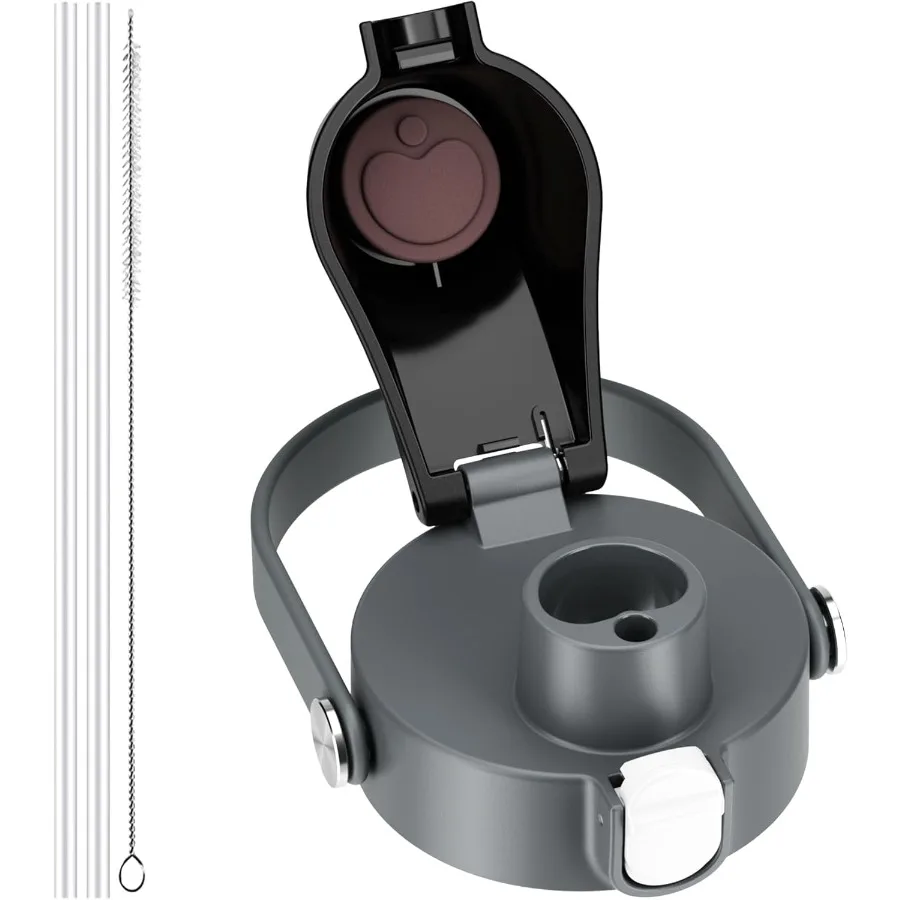 

2 IN 1 Lid for Freesip Water Bottle Replacement Lid for 16oz 24oz 25oz 32oz 40oz One Button Water Bottle Top Lid BPAFree Acc