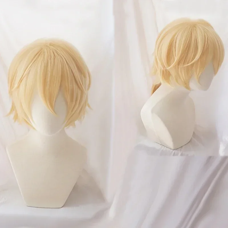 Rin Len peruka do Cosplay krótkie blond odporne na ciepło syntetyczne włosy Anime CosplaysWigs