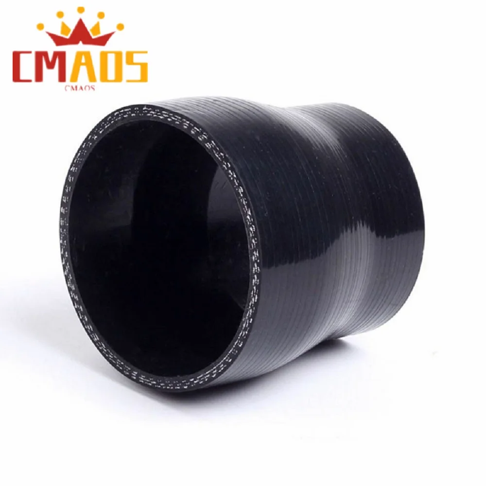 Silicone Straight Reducer Hose 3-Ply Tube Couple Turbo/Intake/Intercooler Pipe -BLACK