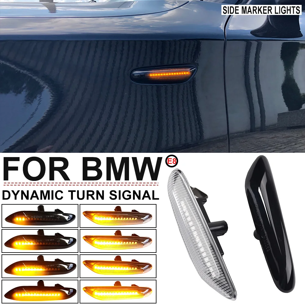 Clignotants Latéraux LED BMW Série 1 3 5 X1 X3 - E81 E82 E90 E60 Transparent Plug & Play