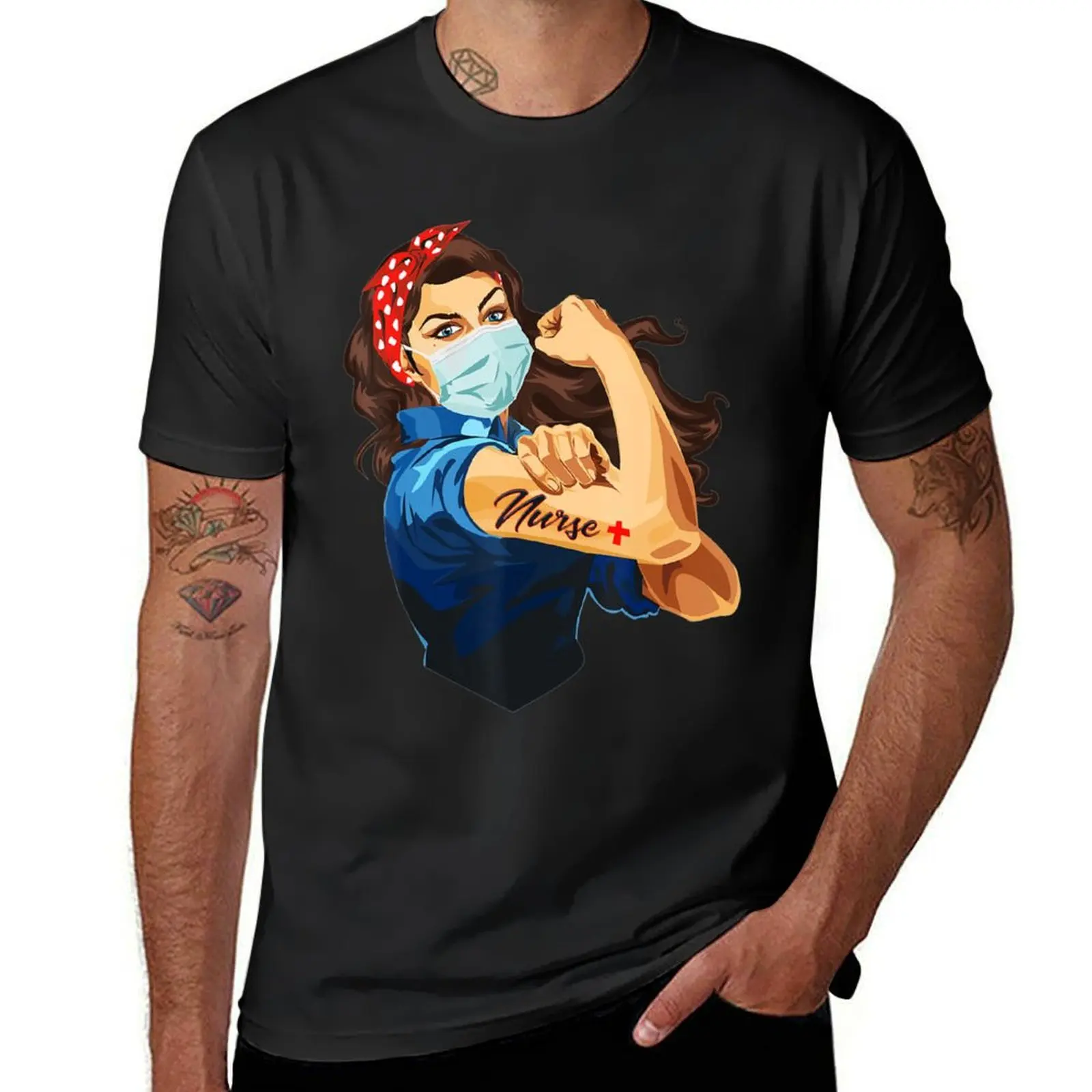 Rosie The Riveter - Woman Nurse T-Shirt cute clothes blacks plus size tops black t shirts for men