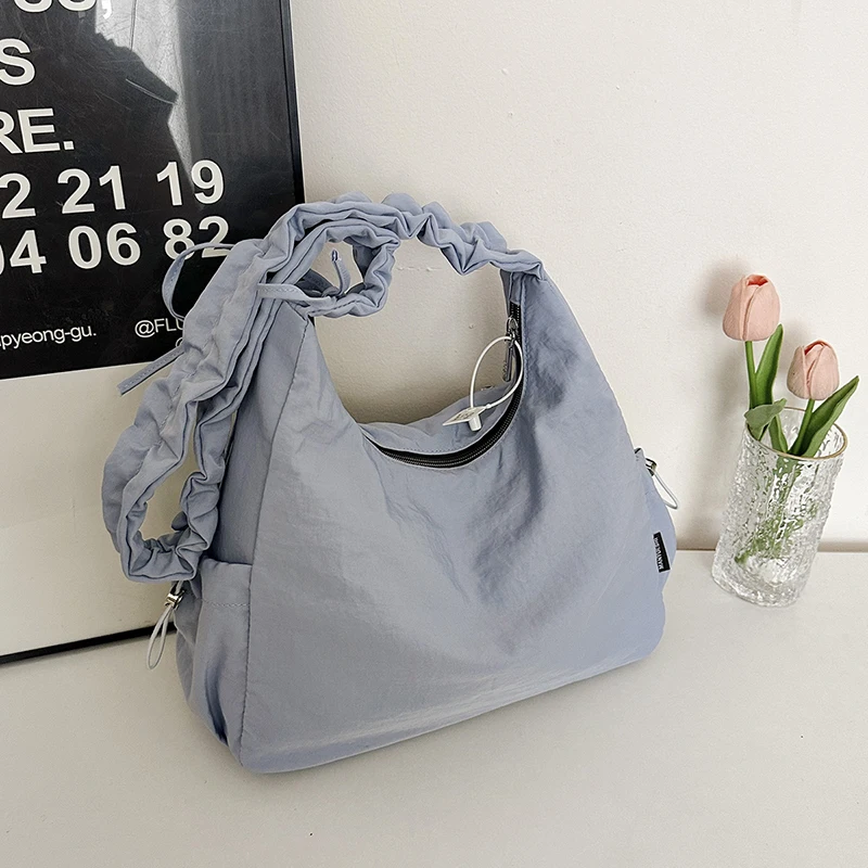 

Casual Nylon Crossbody Bags for Women Spring and Summer Fashion Armpit Bag Girls Solid Color Cloud Shoulder Strap Hobos Bags Sac