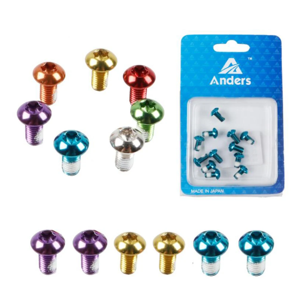 Bike Seven-Color Disc Screw M5x10mm Disk Brake Rotor Bolts T25 Torx Screws Mountain Bike Accessories