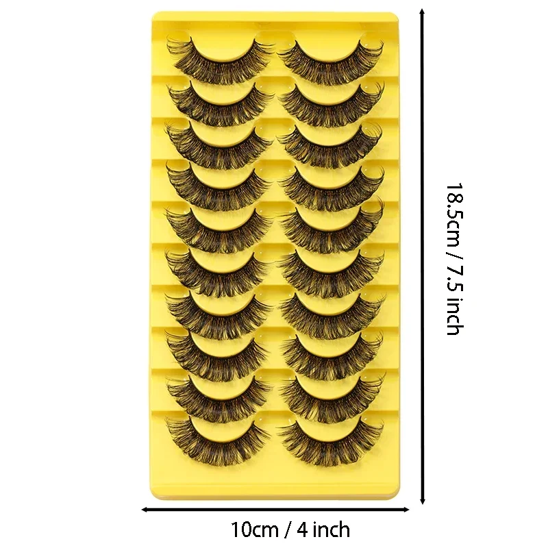 ขนตาปลอม10คู่แบบรัสเซียขนตาปลอมแบบนุ่มฟู3D ขนตาปลอมแบบรัสเซียวอลลุ่ม
