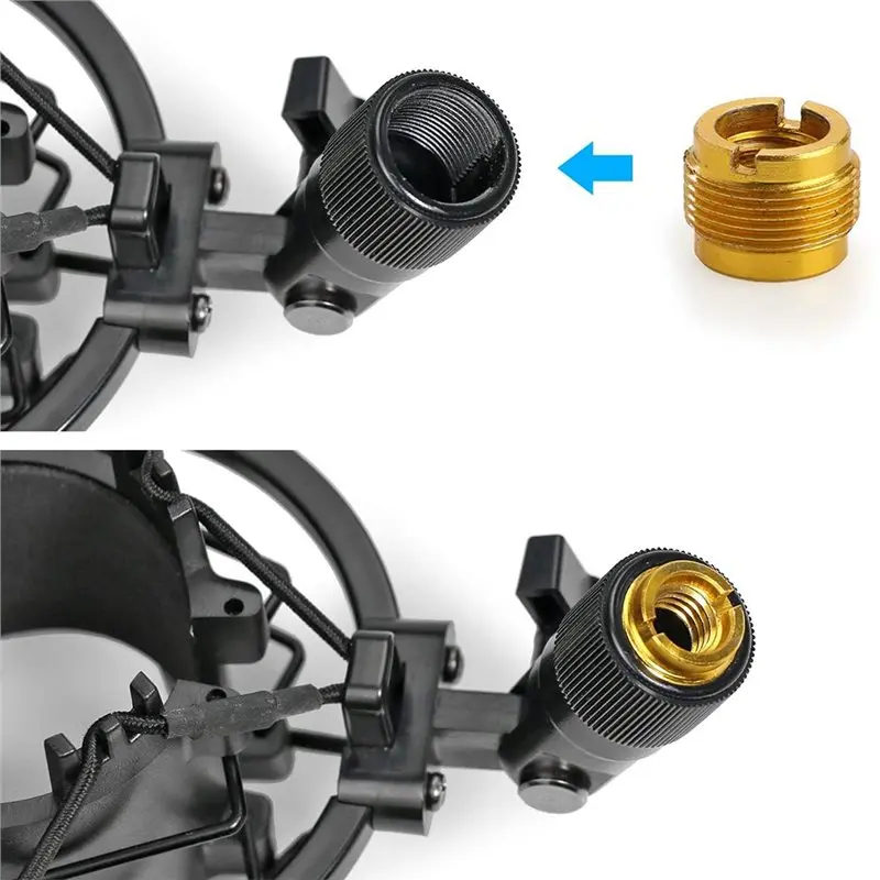 DTB7 AT2020 Shock Mount, Microphone Shockmount for Audio Technica AT2020, AT2035, ATR2500, Reduces Handling Noise, with Screw
