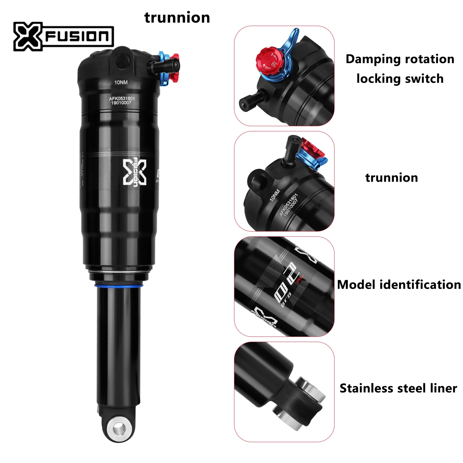 XFUSION O2 PRO RL/RLR マウンテンバイクリアショックアブソーバー