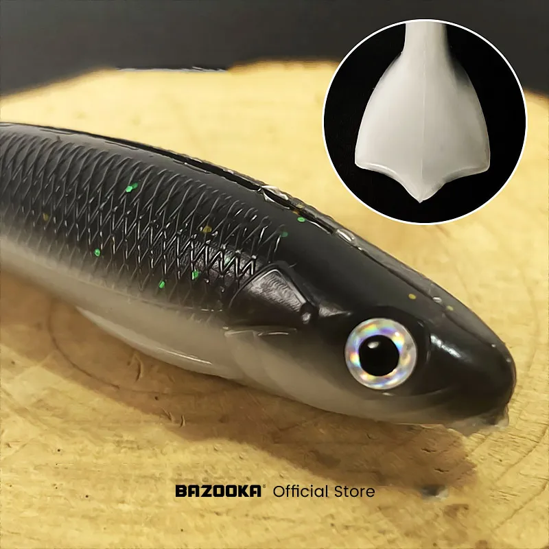 Bazooka Soft Bait Easy Shiner Shad Fishing Lures Silicone Worm Wobblers Swimbait Spinner Jig Head Artificial Tackle Carp Bass