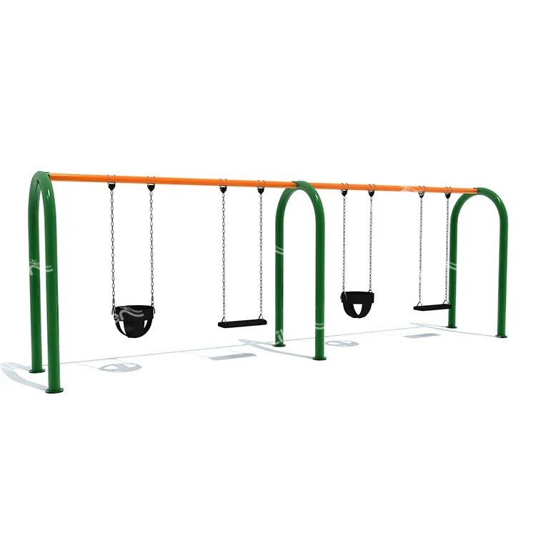 Conjuntos de balanço de metal de vários tipos, playground ao ar livre, brinquedo infantil, conjunto de balanço de metal para crianças, jardim e parque, casinha de brinquedo