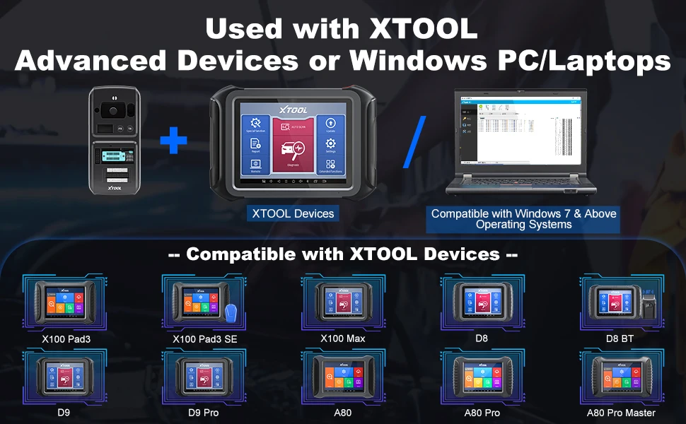 XTOOL KC501 Schlüsselprogrammier-Emulator, Chip-Programmiergerät für Mercedes-Benz Infrarot-Schlüssel, Steuergeräteleser, EEPROM-Chip-Lesegerät, kompatibel mit X100PAD3 und X100MAX – Detail 3