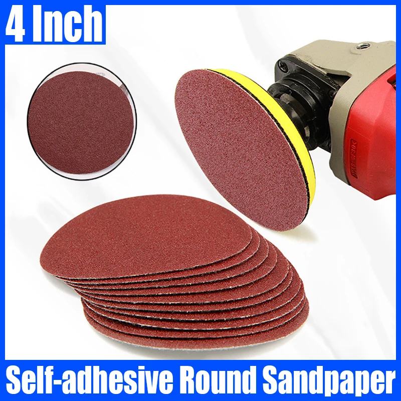 

5PCS 4 Inch 100mm Self-adhesive Disc Sandpaper Round Sandpaper Sanding Disc Polishing Pad Grinding Disc Abrasive Polishing Tool