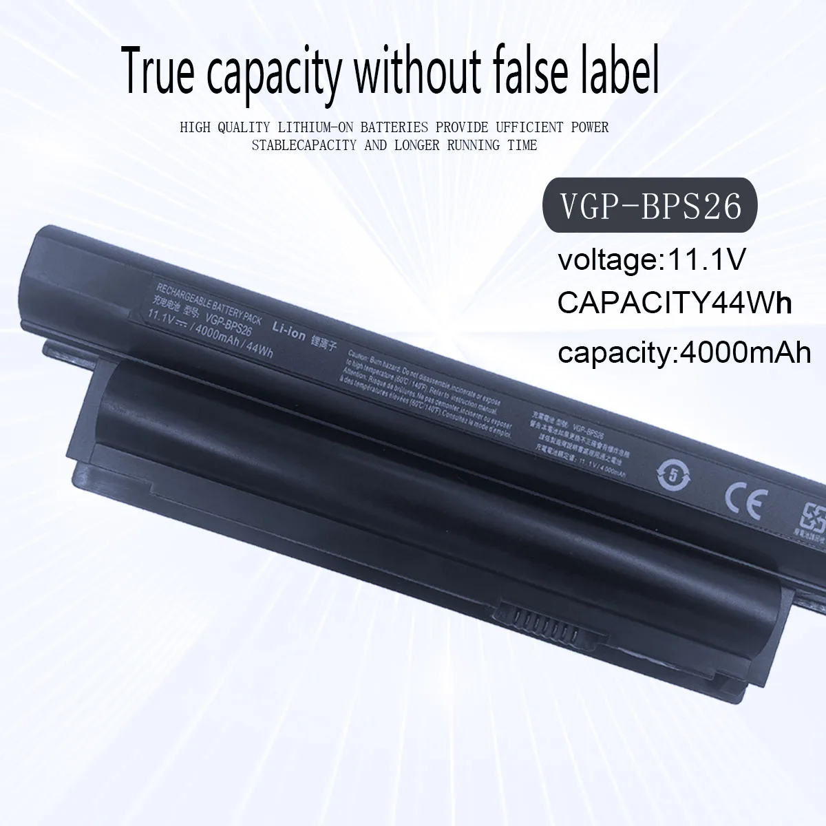 Imagem -02 - Bateria do Portátil para Sony Vaio Vgp-bpl26 Vgp-bps26 Vgp-bps26a Vpc-ca Sve14a Sve15 Sve17 Vpc-cb Vpc-eg Vpc-eh Bps26