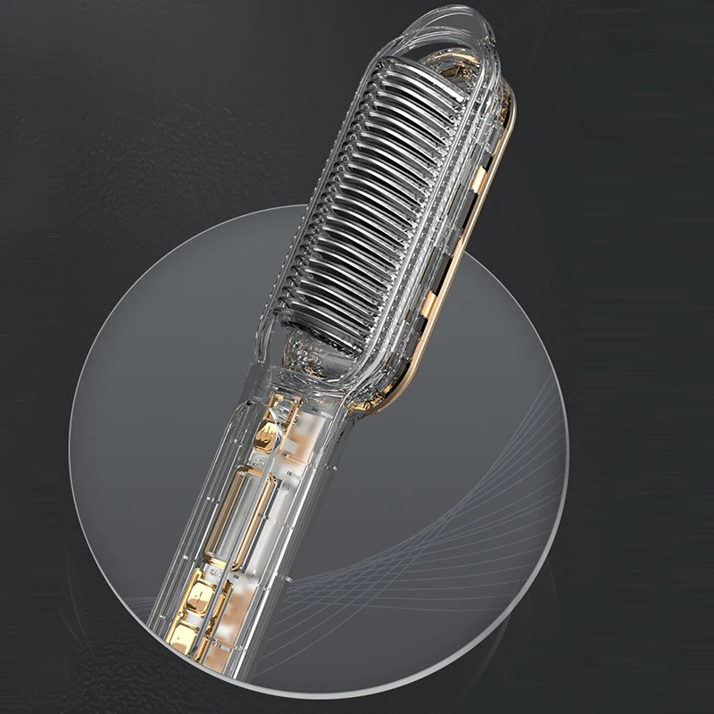 Electric straightening and curling comb in one, with negative ion hair care function, for home use hair dryer